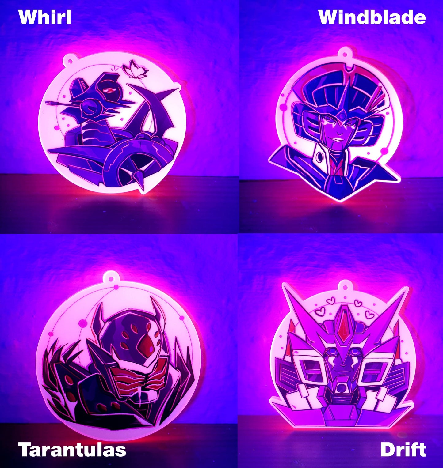 Florescent Pink Charms