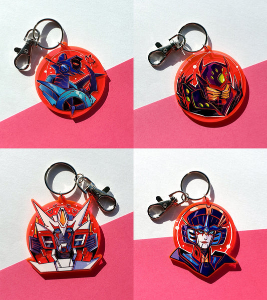 Florescent Pink Charms